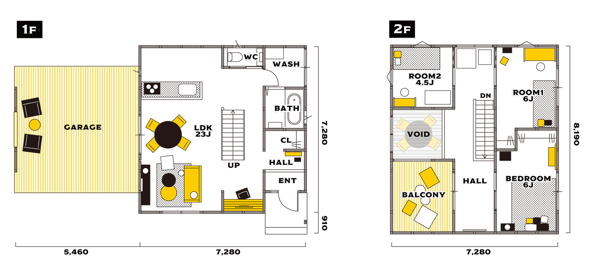 2階建て＋ガレージ