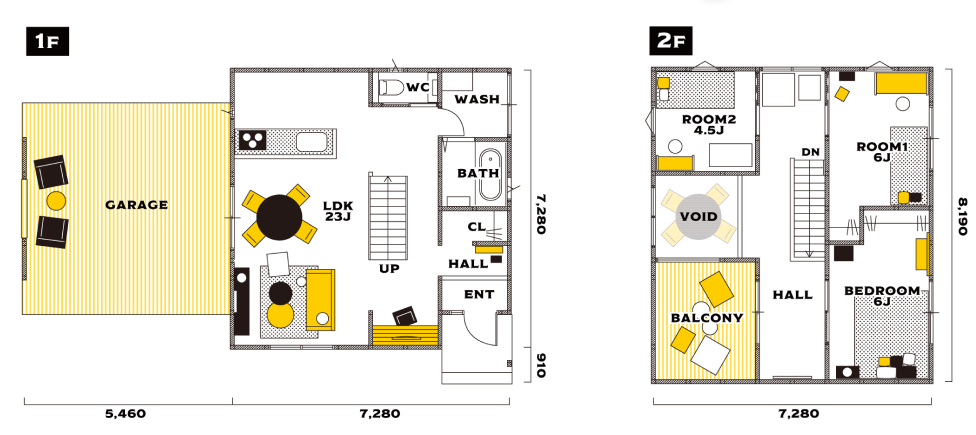 2階建て＋ガレージ